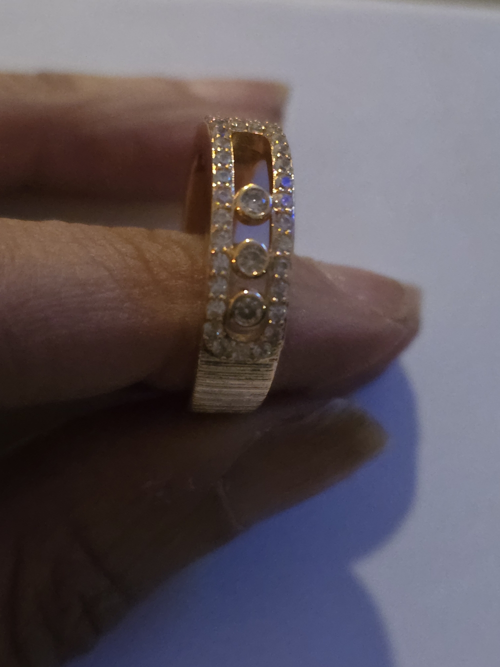 22kgp Dubai Messika Ste Jewelry Gold CZ Bracelet and Ring Set - Picture 12 of 16